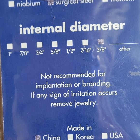 Body jewelry  16 G - 5 ea - Picture 4 of 5